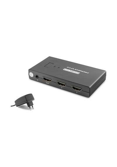 Hdmi Usb Kvm Switch 2 Port Hdmi 4 Port Usb Dahili Kablolu - Siyah Hdx1373