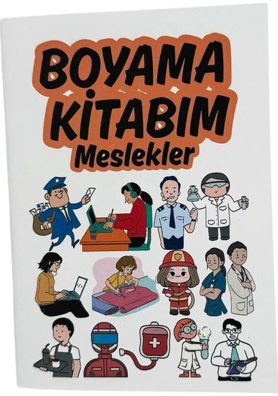 Meslekler Temalı Seyahat Boy Boyama Kitabı 140x100 Mm