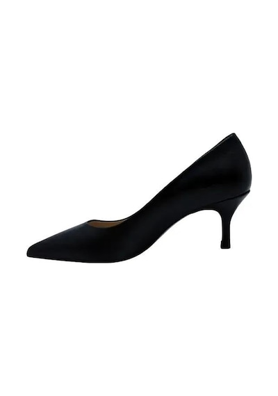 Poletto Hakiki Deri Sıyah Ayakkabı Stiletto 9841 35-1206 Siyah