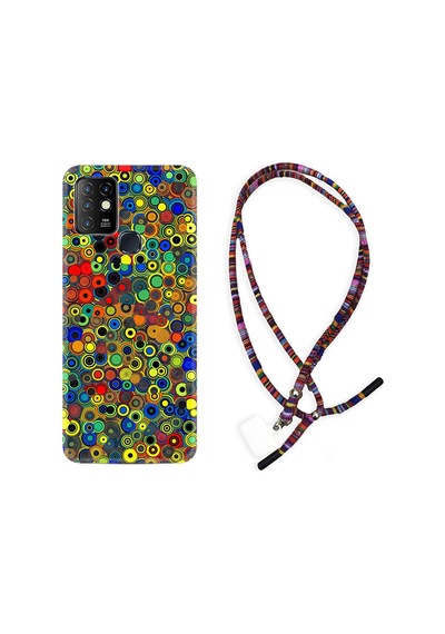 Infinix Hot 10 Kılıf Rasta Boyun Askılı Nazar Boncukları 1746