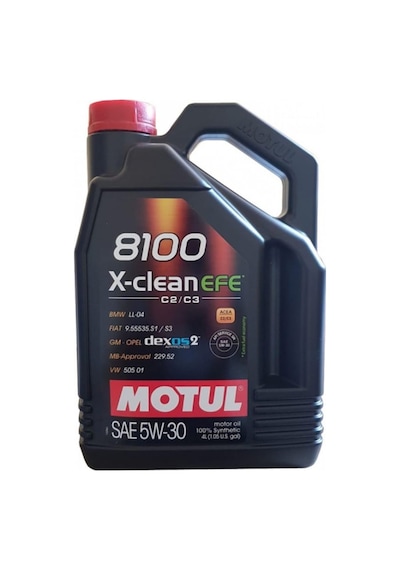 Motul 8100 X-Clean Efe C2/C3 5W-30 Sentetik Motor Yağı 4 L