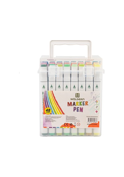 Waldern Premium 48'li Çift Taraflı Kalem Seti + Plastik Taşıma Ve Korum Çantalı