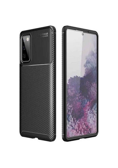 Samsung Galaxy Uyumlu S20 Karbon Desenli Negro Silikon Kılıf