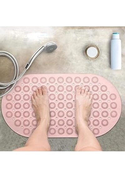 Dln Shop 2 Adet Kaydırmaz Duşakabin Banyo Ve Duş Paspası Masajlı 37 X 69 Cm V-142 Pembe