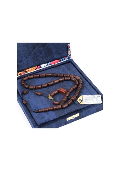 Kırmızı Plesenk Ağacı Kapsül Kesim 9x14mm Tesbih Kahverengi
