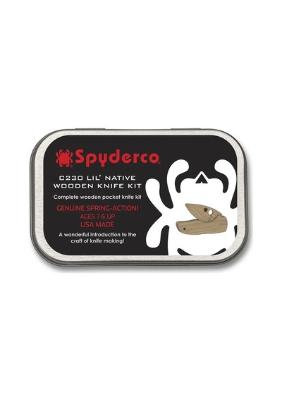 Spyderco Wooden Kit C230 Lil Native Ahşap Kit Kamp Çakı Kahverengi