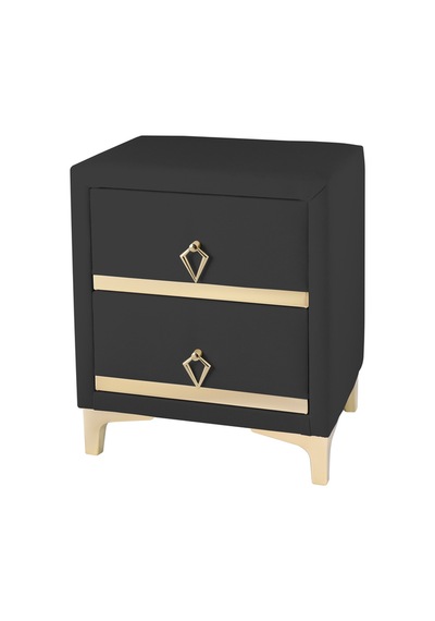 Doppia Linea Gold Iki Çekmeceli Antrasit Komodin- Kumaş Döşemeli Yatak Odası 2 Çekmeceli Komodin Doppia Linea Gold Iki Çekmeceli Antrasit Komodin- Kumaş Döşemeli Yatak Odası 2 Çekmeceli Komodin