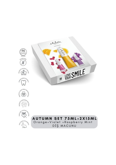 Ohlala Orange Mint 75 Ml + Violet Mint 15 Ml + Raspberry Mint 15 Ml Autumn Set Diş Macunu