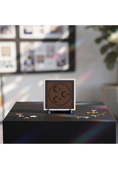 Üç Hilal Temalı Modern Dekoratif Obje, Çalışma Masanıza Asalet Katan Tasarım 10x10 Cm