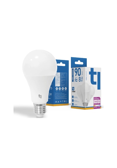 Redeem Plus A70S E27 Led Ampul, Titreşimsiz, Göz Konforu, 1183 Lümen, Sıcak Beyaz, 2700 Kelvin