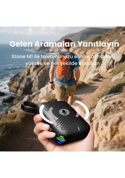 Stone M1 5w Su Geçirmez Taşınabilir Bluetooth 5.4 Hoparlör Kahverengi