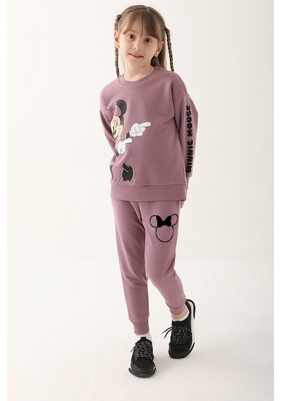 Minnie Mouse D4811-3 Çocuk  Koyu Leylak Eşofman Takımı