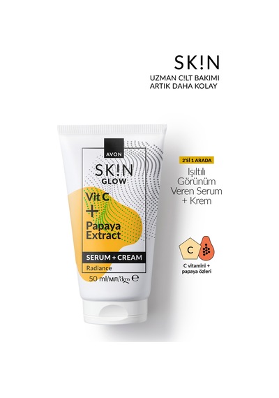 Avon Skin Glow Radiance Işıltılı Görünüm Veren Serum + Krem 50 ML