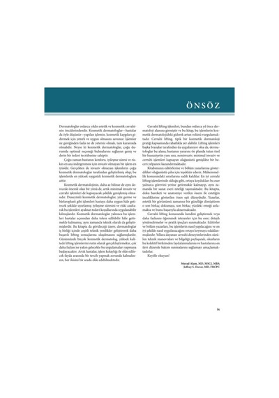 Kozmetik Dermatolojide Uygulamalar:cerrahi Lifting