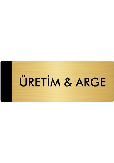 Metal Yönlendirme Levhası, Departman Kapı Isimliği Üretim & Ar-ge 5x20 Cm Altın Renk