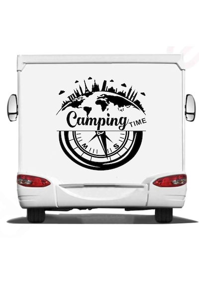 Kamp Sticker, Camping Time,off Road -4x4-adventure Sticker, Araba Oto Pickup Sticker 02517 100X100 Cm