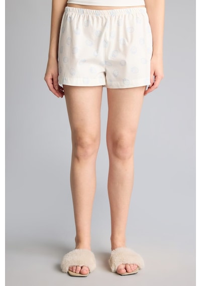 Defacto %100 Pamuk Regular Fıt Poplin Şortlu Pijama Alt H7289ax26hsbe250 Mavi-be250