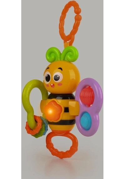 Let's Be Child Işıklı Sevimli Arı Diş Kaşıyıcı Çıngırak LC-31004 Çok Renkli