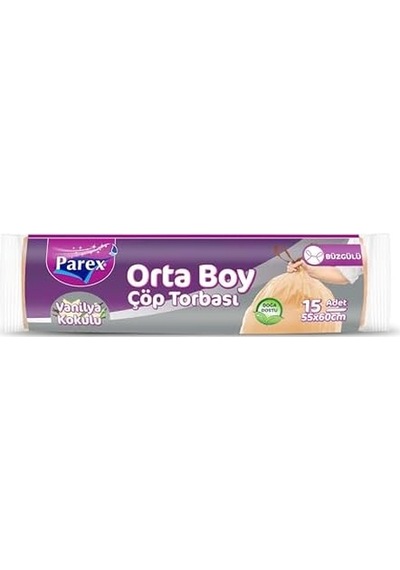 Ekonomik Büzgülü Vanilya Kokulu Çöp Torbası Orta Boy