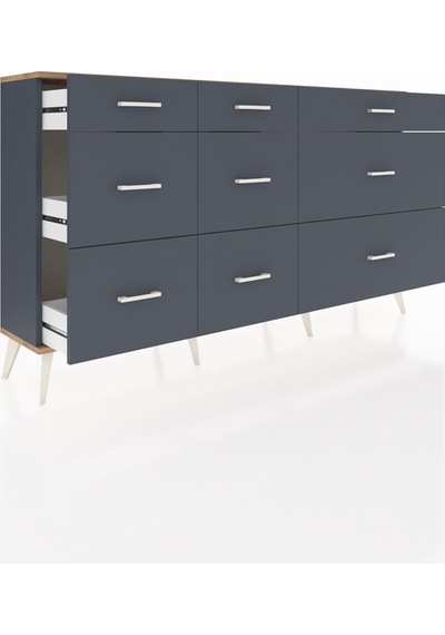 Arges Konsol 9 Çekmeceli 176x30x99 Antrasit-çam/antrasit Atlas Çam/antrasıt - Antrasıt Arges Konsol 9 Çekmeceli 176x30x99 Antrasit-çam/antrasit Atlas Çam/antrasıt - Antrasıt