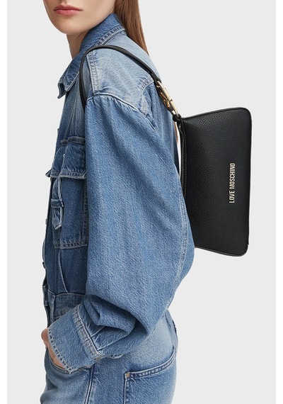 Love Moschino Logolu Ayarlanabilir Askılı Çanta Bayan Çanta Jc4007pp1plb0000 Siyah