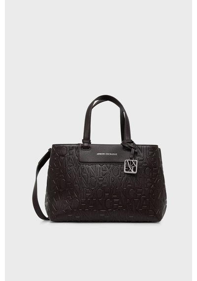Armani Exchange Kabartma Logolu Çıkarılabilir Askılı Çanta Kadın Çanta Xw001222 Af15774 U6032 Kahve