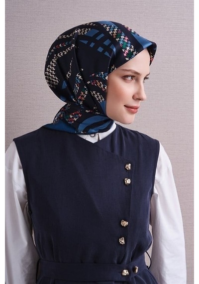Armine Saf İpek Twill Eşarp 9634d 84 siyah