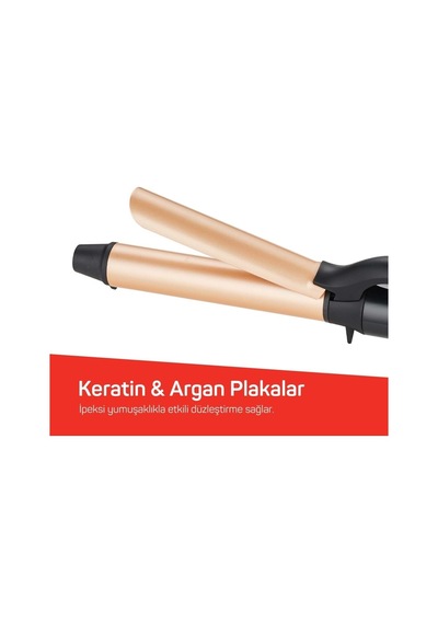 Arzum Ar5186 Volume Pro Seramik Plakalı Saç Maşası, 25 Mm, Kalın
