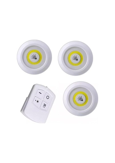 Squado 3'lü Set, Pille Çalışır, Uzaktan Kumandalı, Ayarlanabilir Parlaklık Ayarı, Otomatik Kapanma, Kablosuz Mon Diğer
