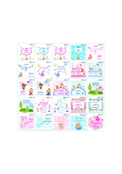 Famous Bebek Şekeri Magnet Bebek Mevlüt Hediyelik Isimli Kapak Açacak  (434856046)