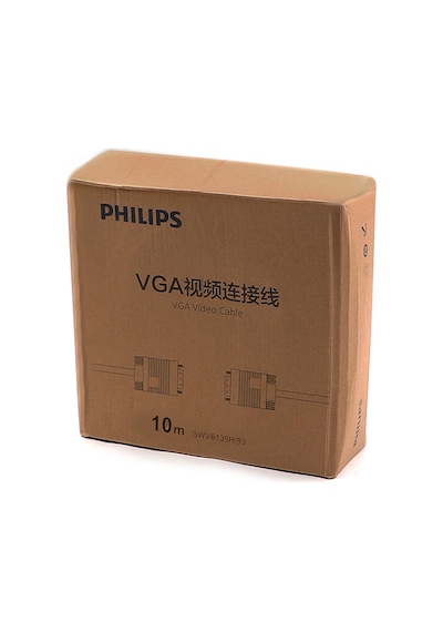 Philips Uyumlu Swv6139h/93 Siyah 3+6 Erkek-erkek 15 Pin 10 Metre Vga Kablo Pc Bilgisayar Monitör Görüntü Kablosu