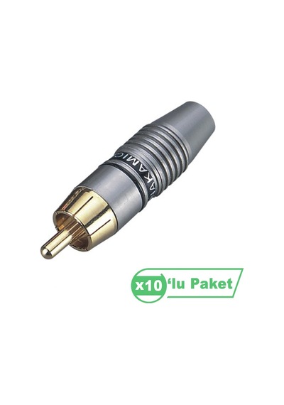 Losen Le5023 Siyah Rca Erkek Konnektör 10 Lu Paket