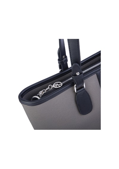 Nas Bag Kadın Omuz Çantası Spor Şık Ayarlanabilir Omuz Askılı Gri Siyah Lacst 33x27x12 Cm Gri - Siyah
