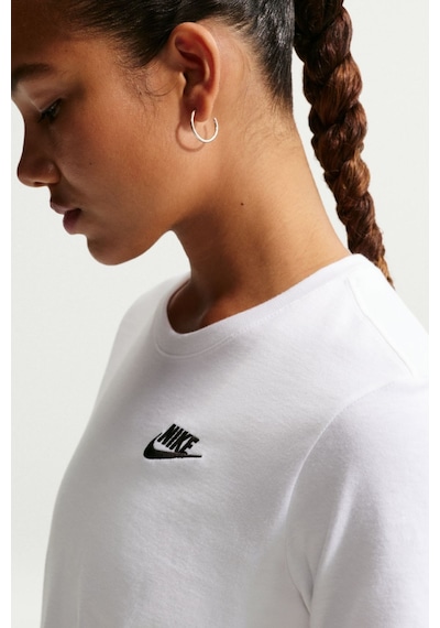 Nike Nsw Club Ss Tee Pamuklu Kadın Tişört Beyaz Dx7902 Beyaz- Siyah