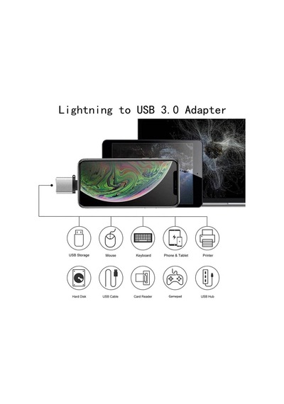 Divex Lightning To Usb Dönüştürücü Otg Çevirici Adaptör Gri Do-173