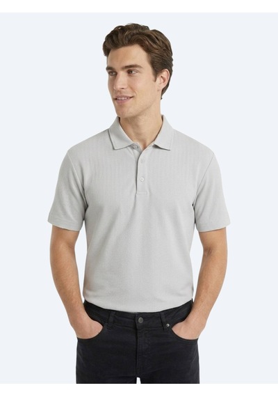 Kip Gri Çizgili %100 Pamuk T-shirt