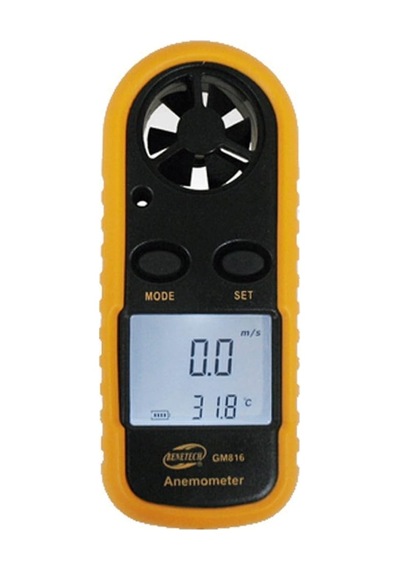 Gm816 Anemometre Termometreli Hava Akım Ölçer, Siyah