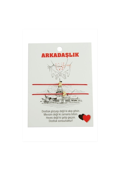 - 676 - İp Bileklik 2 - Spt-gld - Adet Kırmızı
