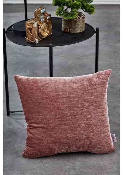 Komfort Home Düz Pudra İç Dolgulu Kırlent 45x45cm / 2 Adet Karışık/Çok Renkli