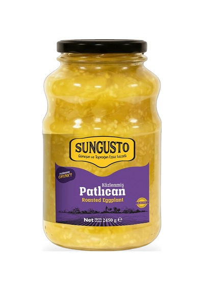 Sungusto Közlenmiş Patlıcan Doğranmış Cam Kavanoz 2450 G