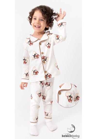 Bebek Ve Çocuk Mevsimlik Pijama Takımı 4bb2 Beyaz