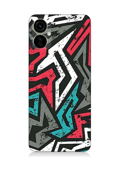 Tecno Spark 9 Pro Uyumlu Silikon Kılıf Grafiti Mozaik Desenler