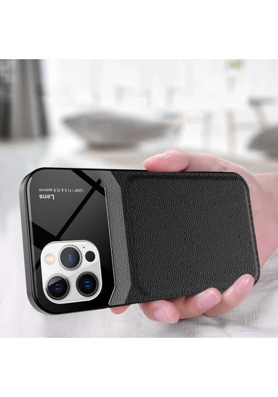 Apple Uyumlu iPhone 12 Pro Max Kilif ?Deri Görünümlü Emiks Kapak 498705184