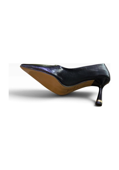 Ayem Kadın İnce Metal Detaylı Topuklu Stiletto Siyah - 940730570 Siyah