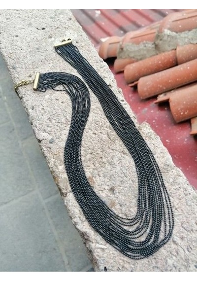 Boncuk Ay Kolye Şık Hediye Model C2709f Çok Renkli