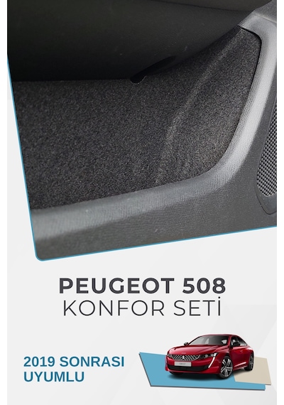Peugeot 508 Iı / 2019 Sonrası Uyumlu Konfor Seti Ceplere Özel Yapışkanlı Premium Görünüm Kaplama 2019 Sonrası / 2.nesil