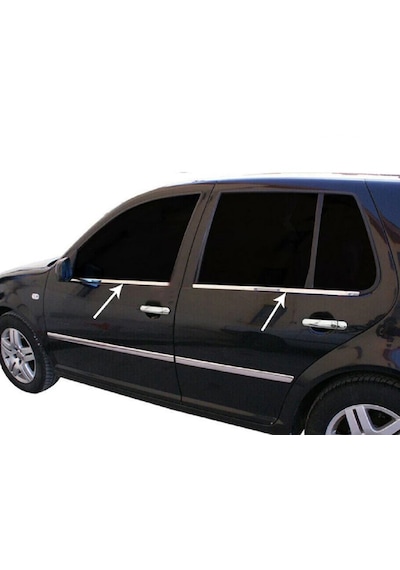 Vw Golf 4 Hb 1998-2004 Arası Krom Cam Çıta 4 Prç P.çelik
