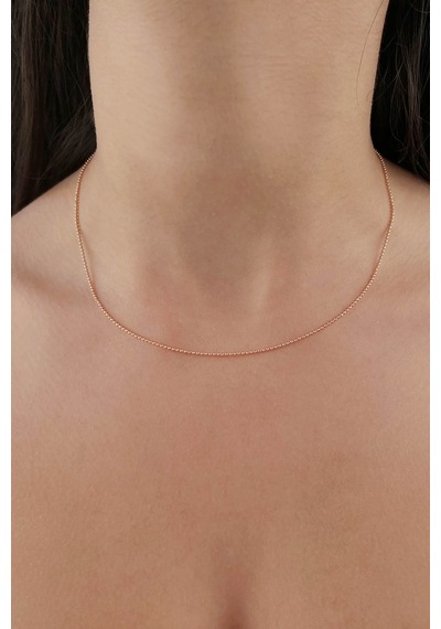 Fiyonk Kuyumculuk 14 Ayar Altın Rose Topçuk Zincir 1.20 MM 001