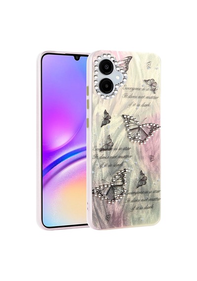 Samsung Uyumlu Galaxy A06 Uyumlu Kılıf Blade Aynalı Desenli Kapak - Desen 6