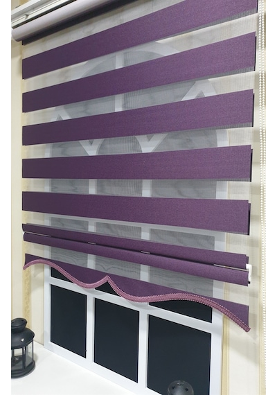 Zebra Stor Perde Mor Etek Dilimli Stb 400 V18